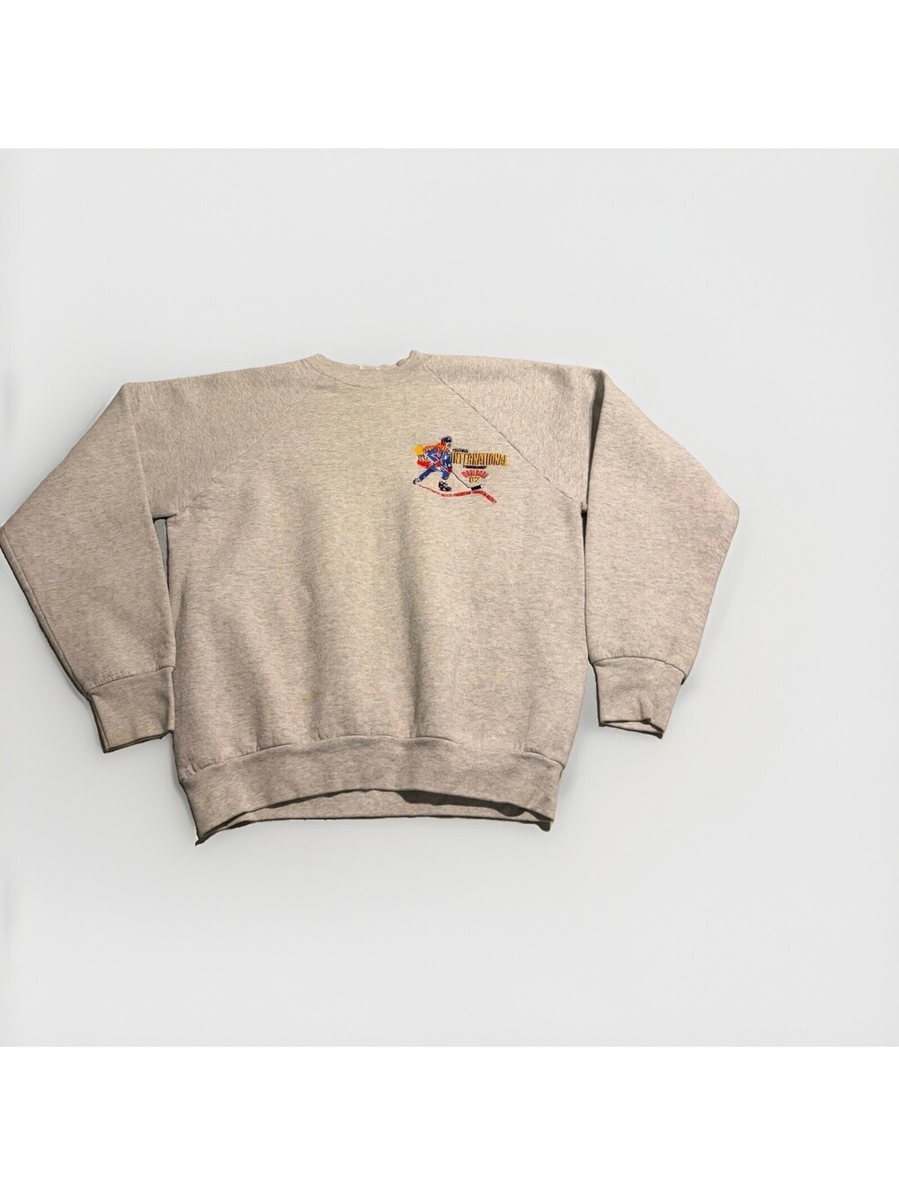 Vtg Fruit of the Loom International Marlboro 97 Hockey Gray Pullover Sweater XL